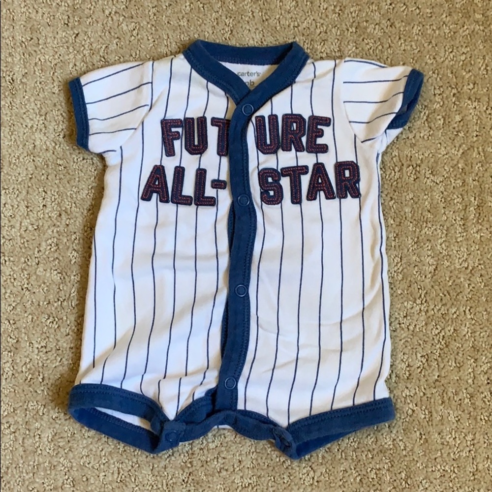 Carter’s Newborn Baseball Striped Onesie